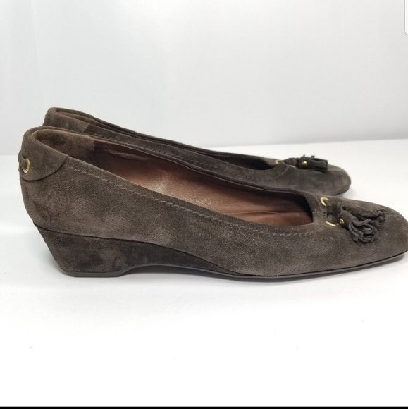 The Original Car Shoe Tassled Suede Wedge By Prada - Picture 4 of 7